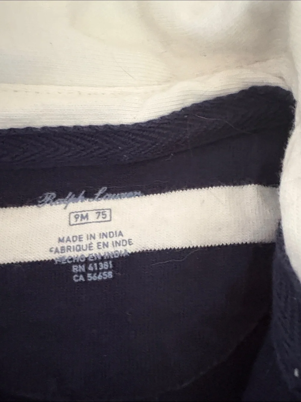 Ralph Lauren Navy & White Striped Polo One-Piece